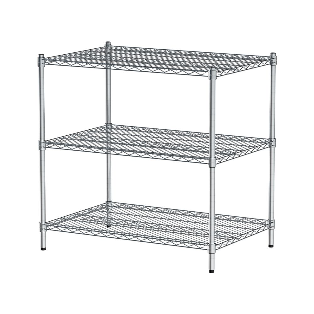 【dayneeds】荷重型 90x60x90公分 三層電鍍(鎖管)波浪架
