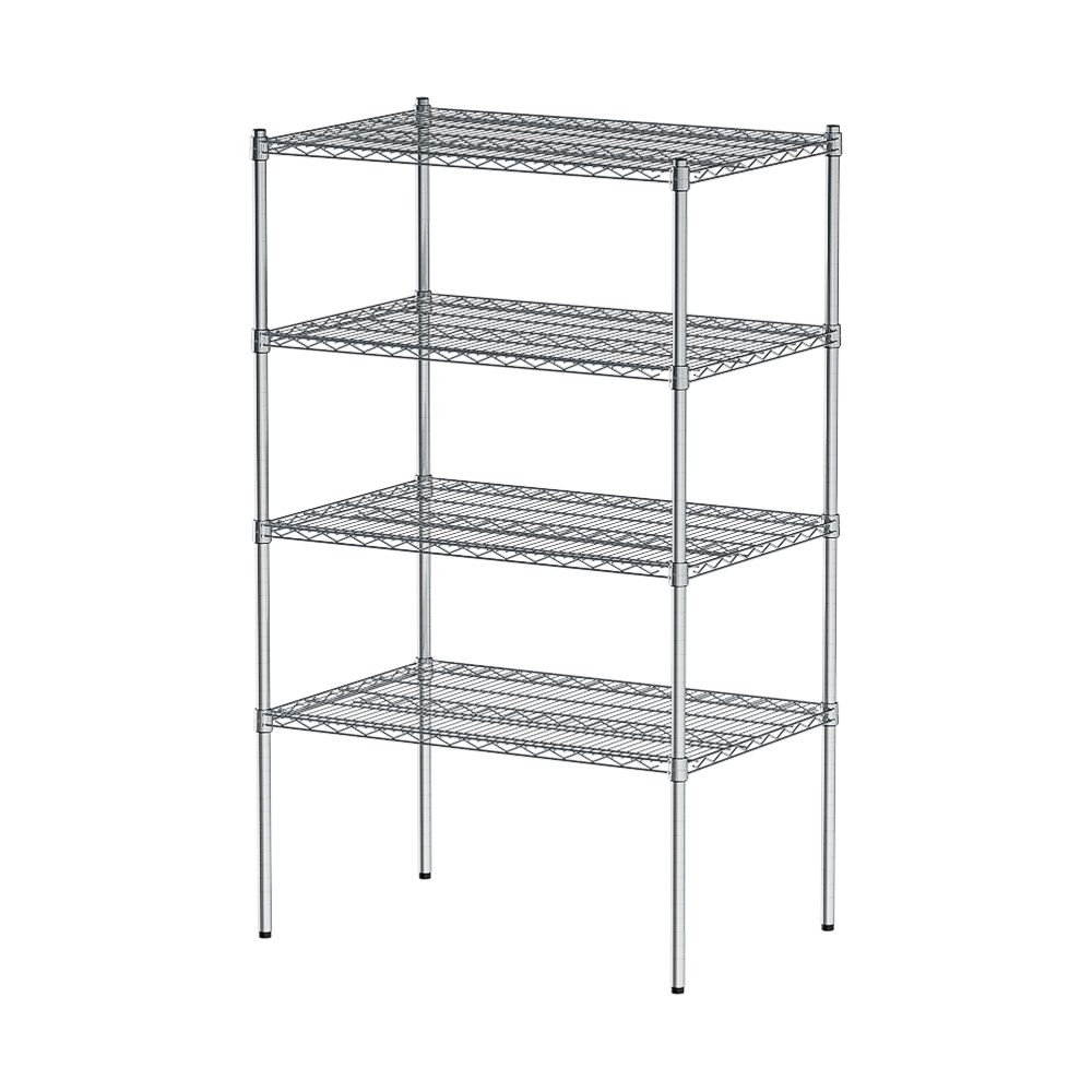 【dayneeds】荷重型 90x60x150公分 四層電鍍(鎖管)波浪架
