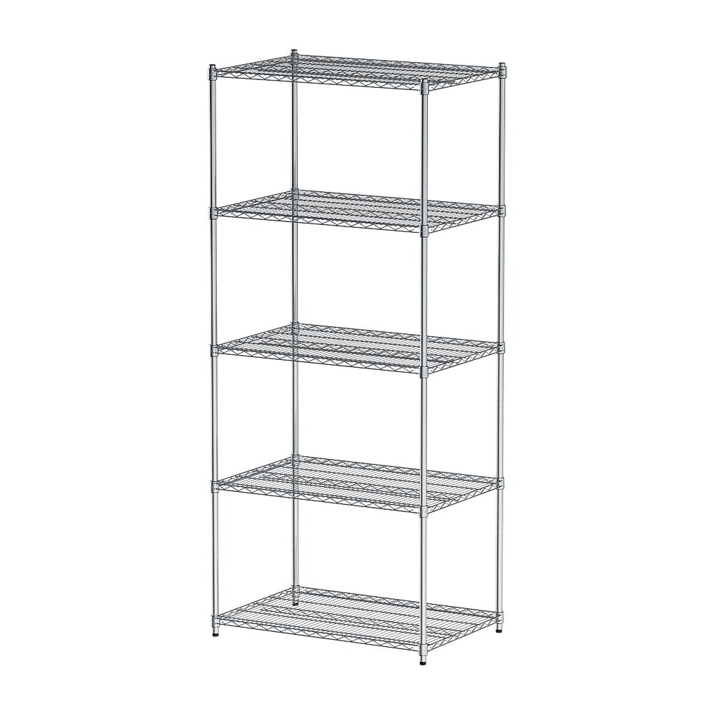 【dayneeds】荷重型 90x60x210公分 五層電鍍(鎖管)波浪架