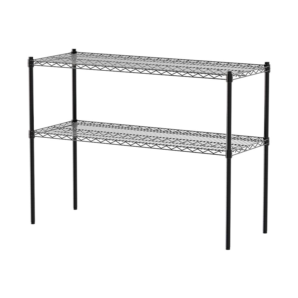【dayneeds】荷重型 120x45x90公分 二層波浪架/ 黑色