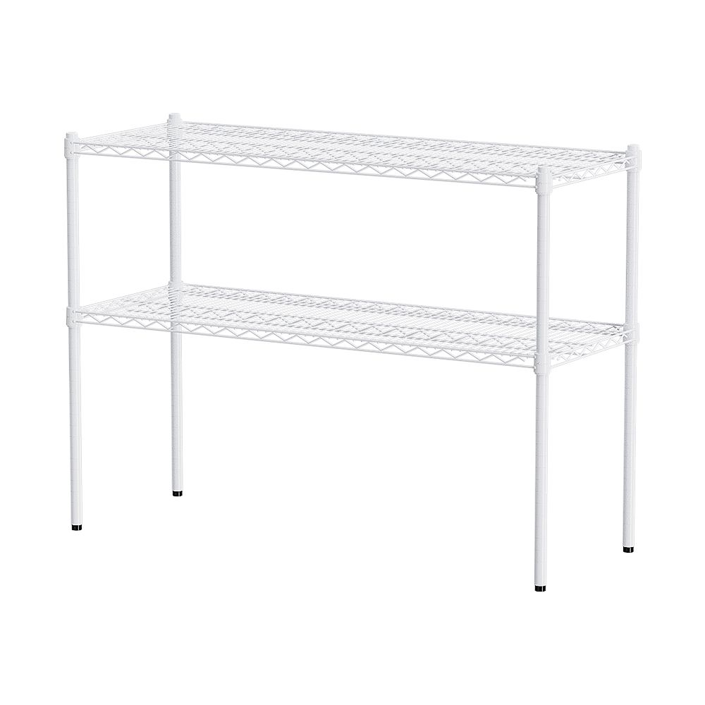 【dayneeds】荷重型 120x45x90公分 二層波浪架/ 白色