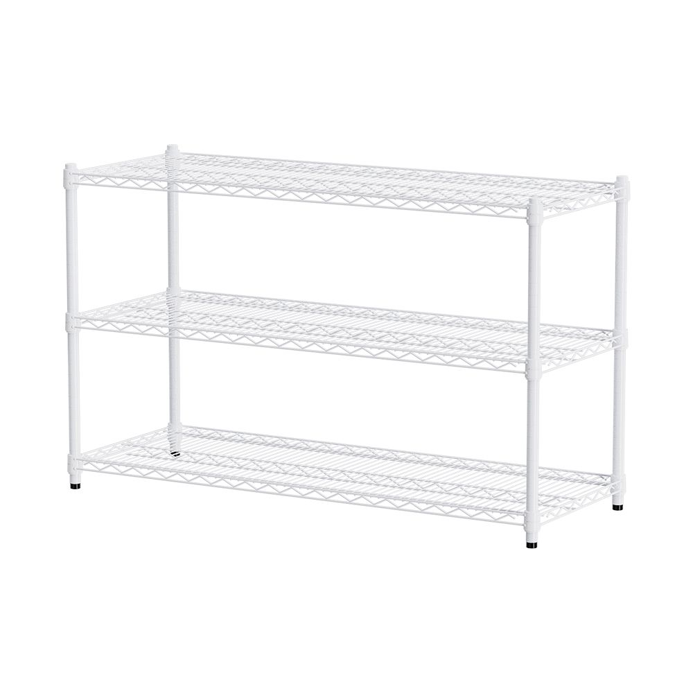 【dayneeds】荷重型 120x45x75公分 三層波浪架/ 白色
