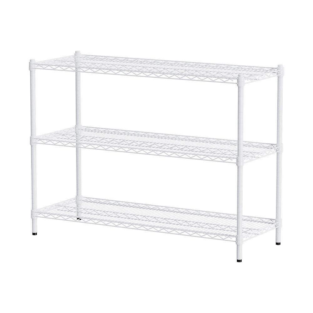 【dayneeds】荷重型 120x45x90公分 三層波浪架/ 白色