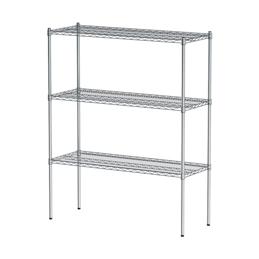 【dayneeds】荷重型 120x45x150公分 三層波浪架/ 電鍍