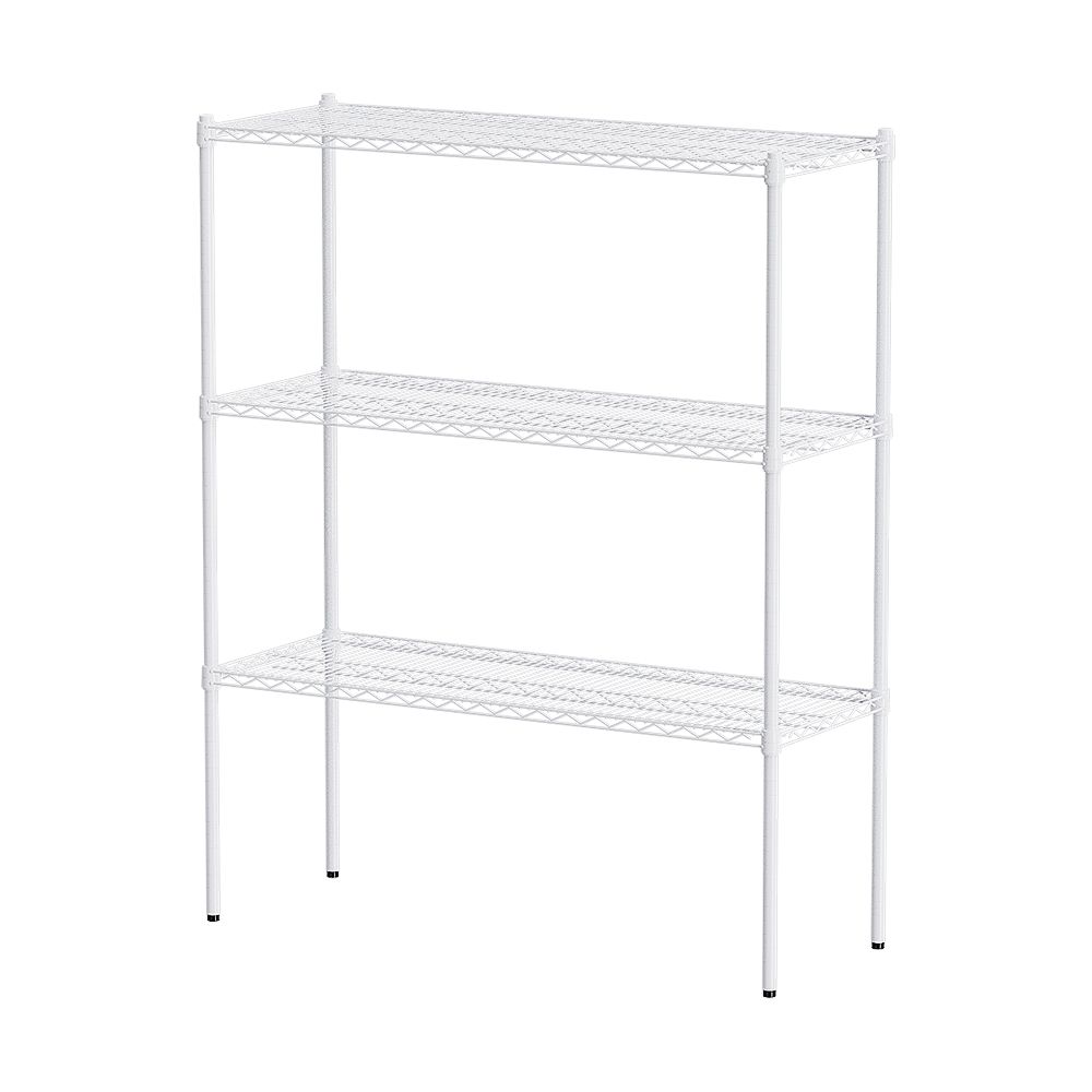 【dayneeds】荷重型 120x45x150公分 三層波浪架/ 白色