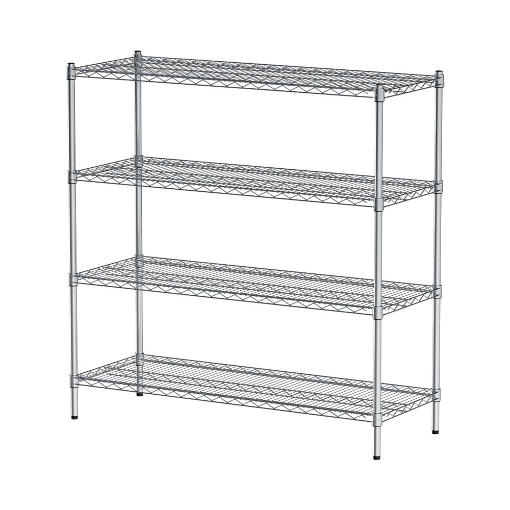 【dayneeds】荷重型 120x45x120公分 四層波浪架/ 電鍍