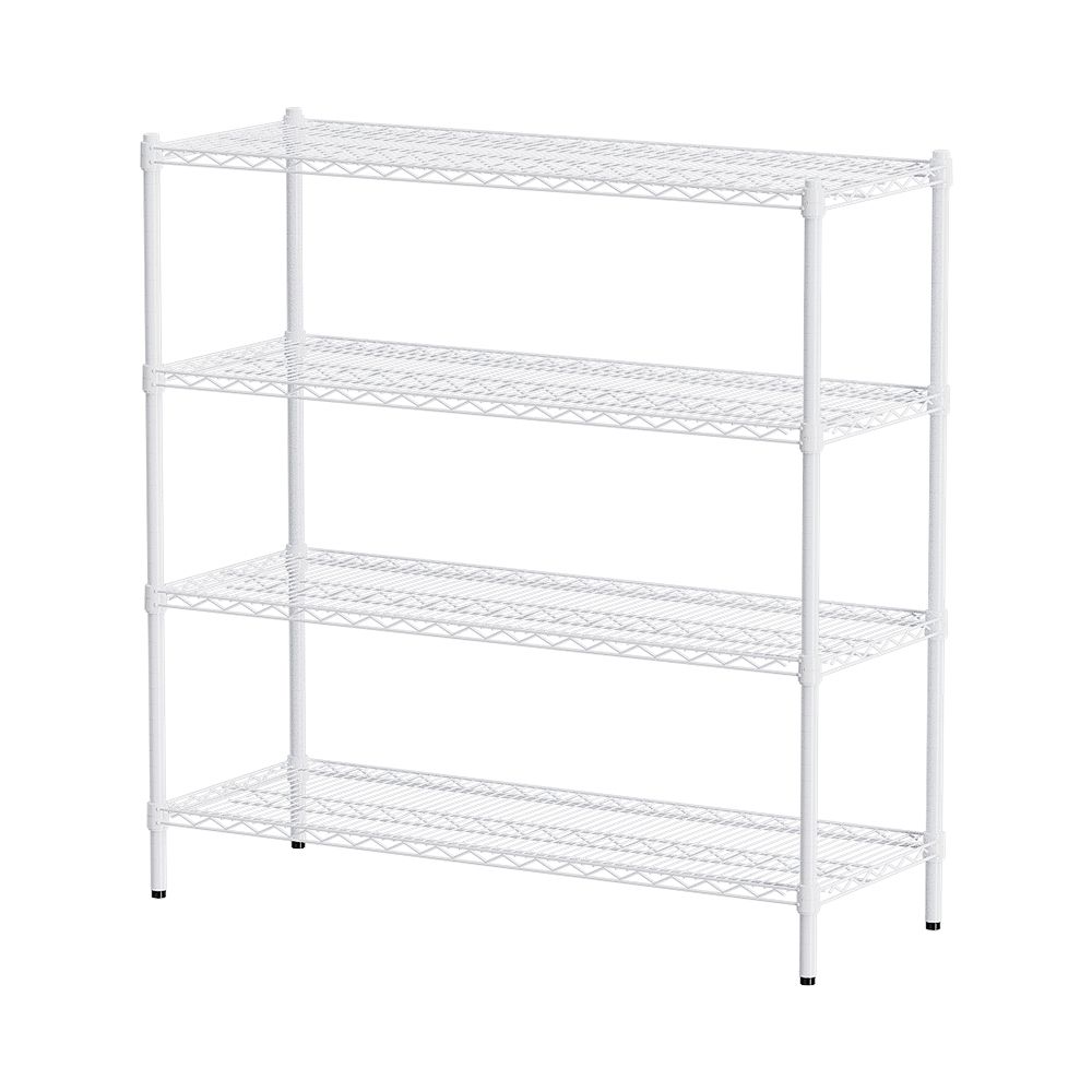 【dayneeds】荷重型 120x45x120公分 四層波浪架/ 白色