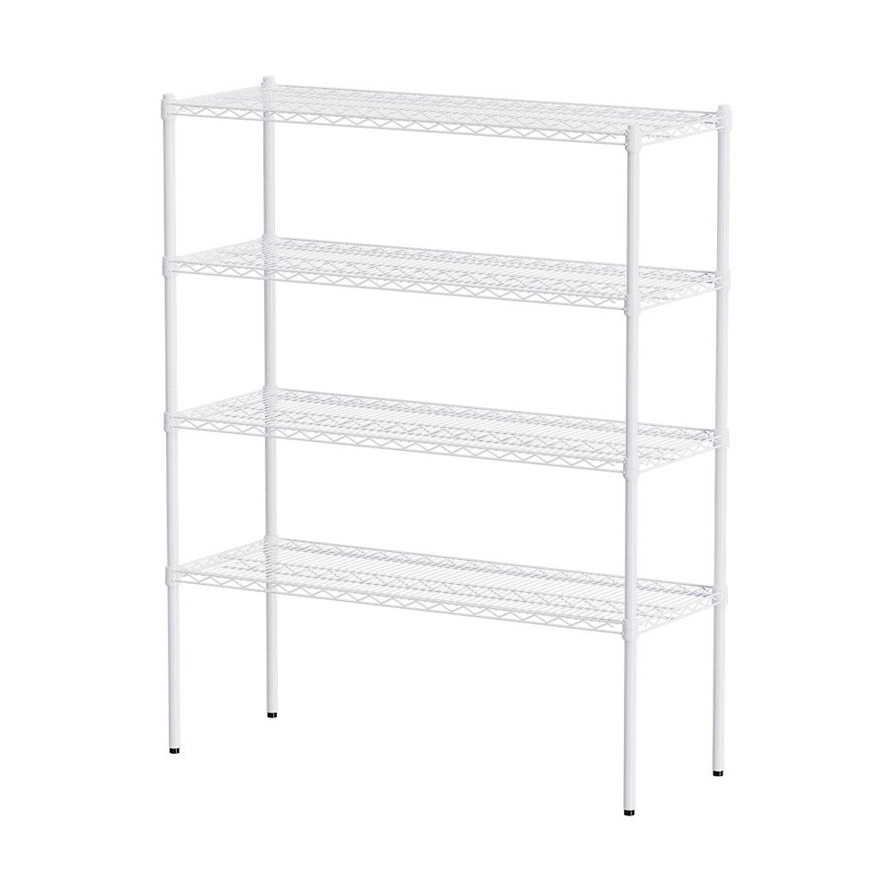 【dayneeds】荷重型 120x45x150公分 四層波浪架/ 白色