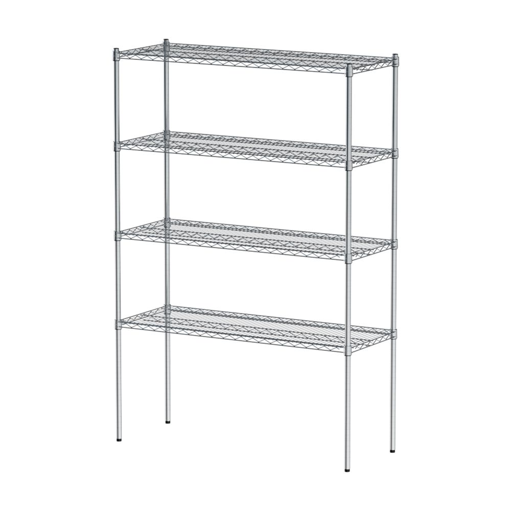【dayneeds】荷重型 120x45x180公分 四層波浪架/ 電鍍