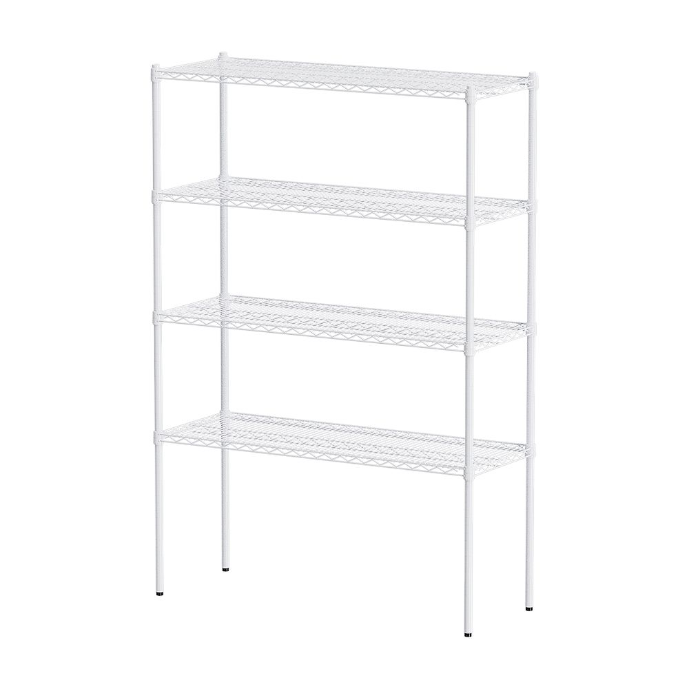 【dayneeds】荷重型 120x45x180公分 四層波浪架/ 白色