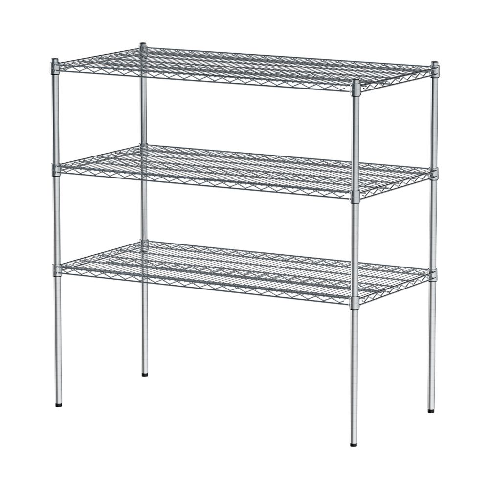 【dayneeds】荷重型 120x60x120公分 三層電鍍(鎖管)波浪架