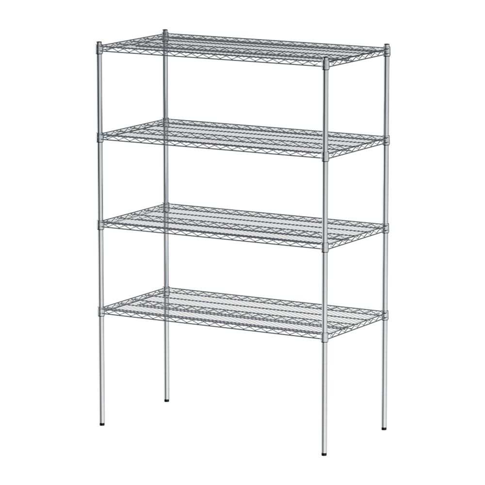【dayneeds】荷重型 120x60x180公分 四層電鍍(鎖管)波浪架
