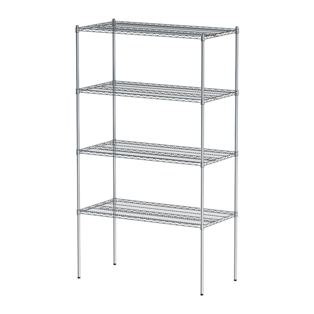 【dayneeds】荷重型 120x60x210公分 四層電鍍(鎖管)波浪架