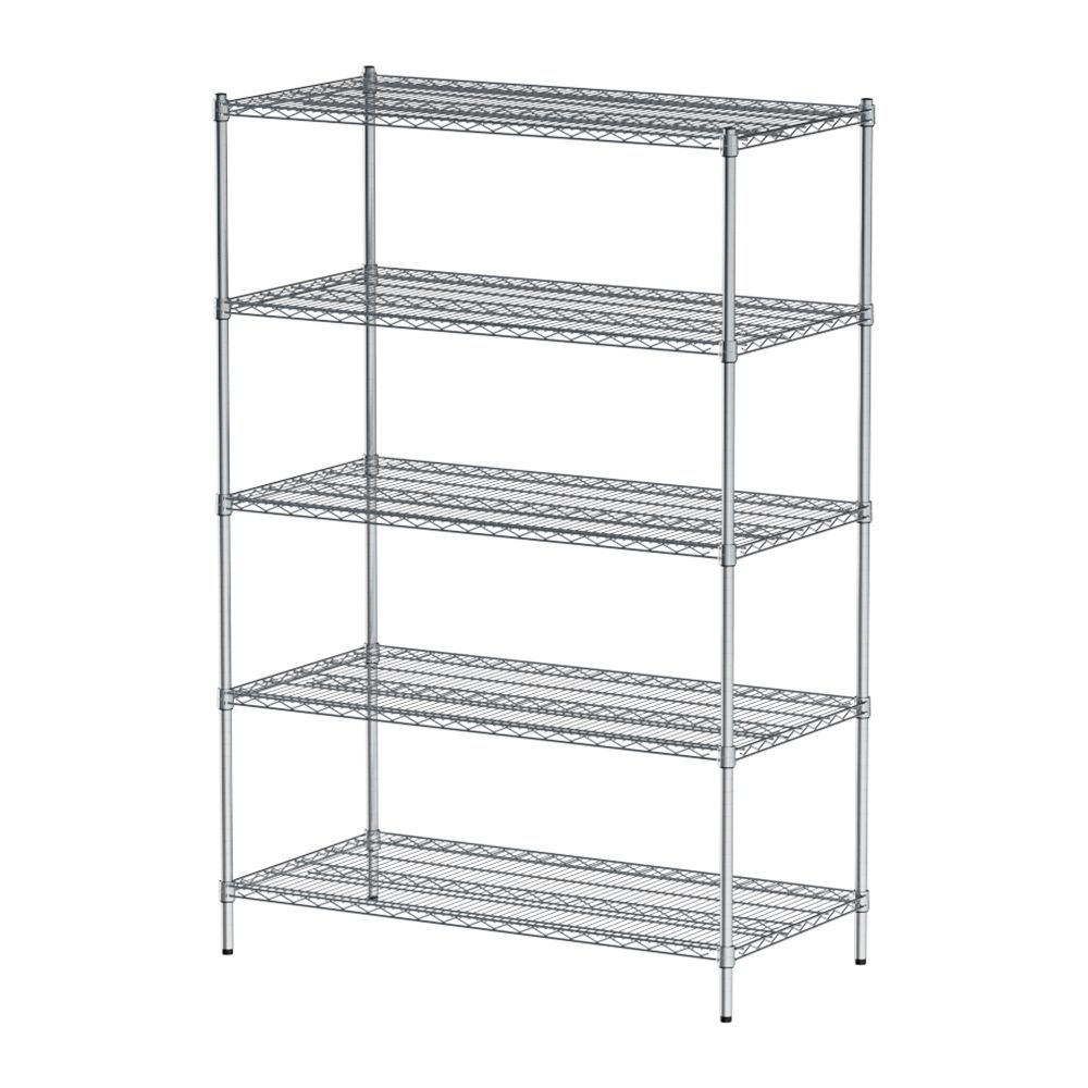 【dayneeds】荷重型 120x60x180公分 五層電鍍(鎖管)波浪架
