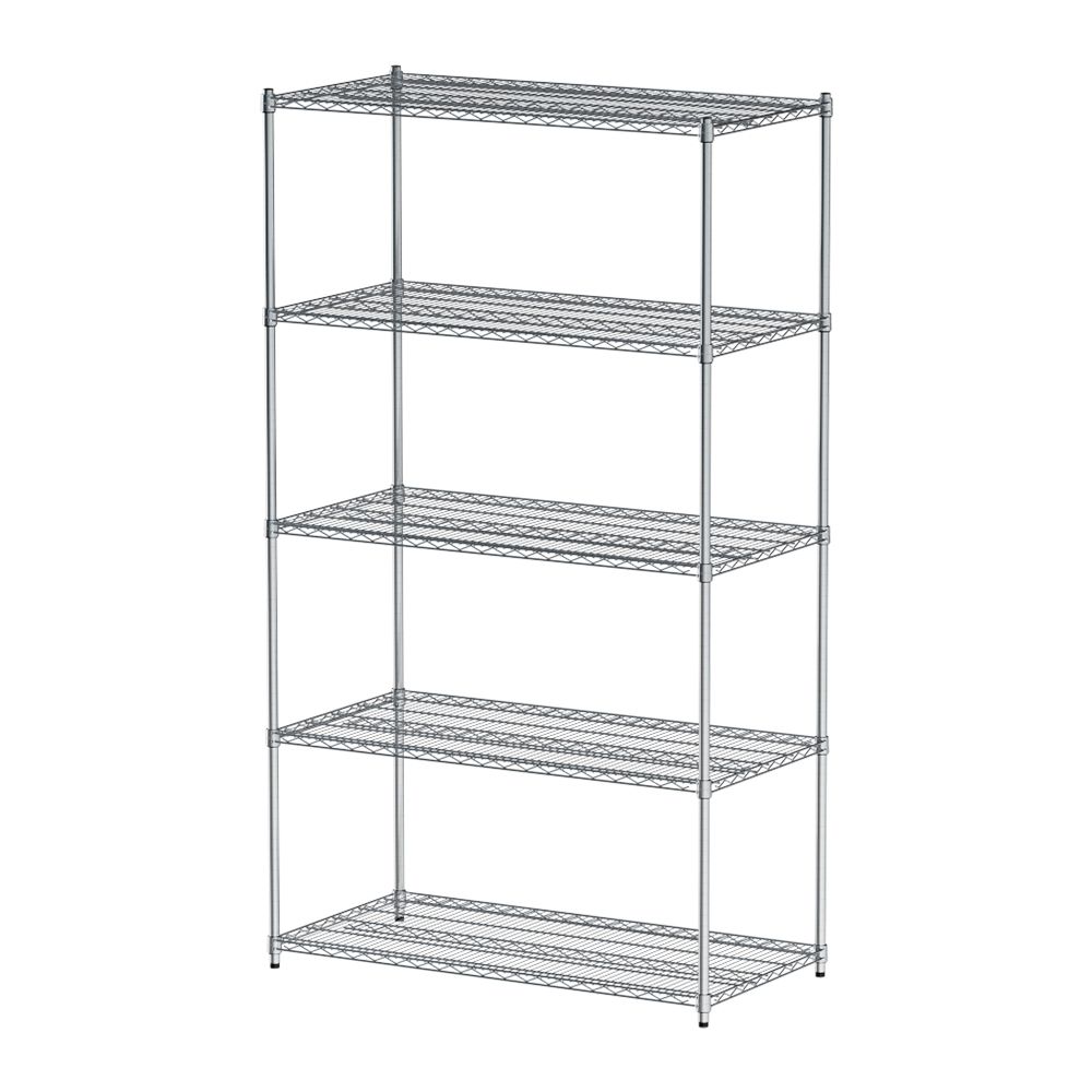 【dayneeds】荷重型 120x60x210公分 五層電鍍(鎖管)波浪架