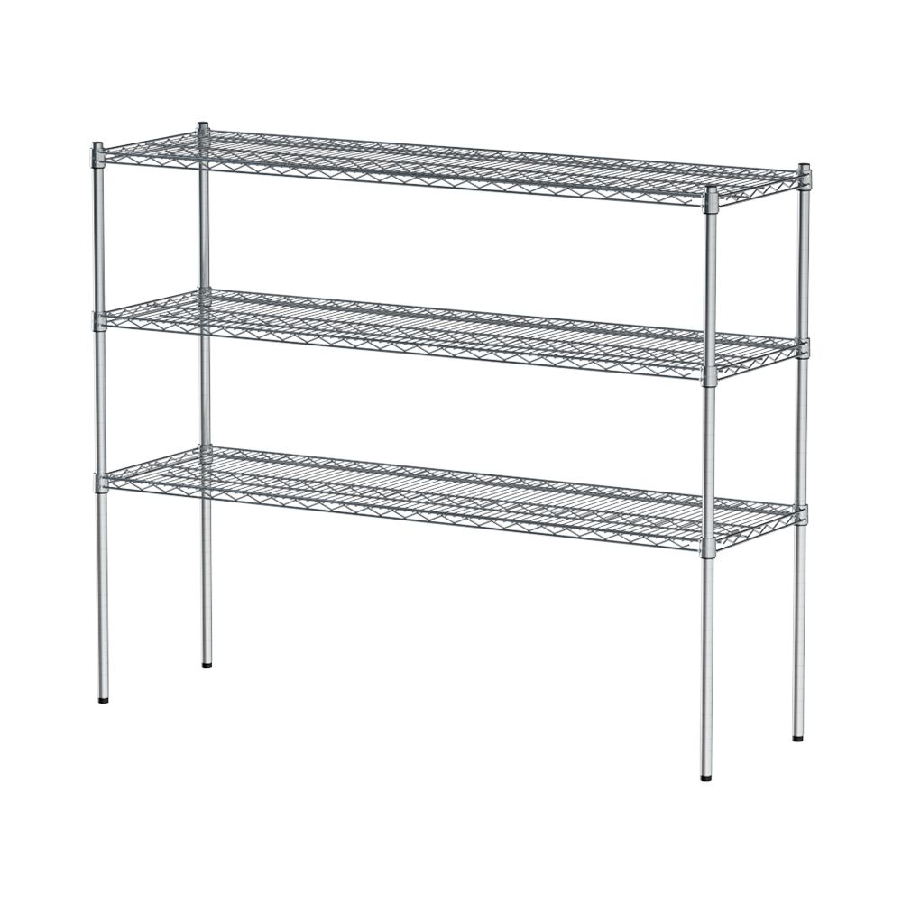 【dayneeds】荷重型 150x45x120公分 三層電鍍(鎖管)波浪架