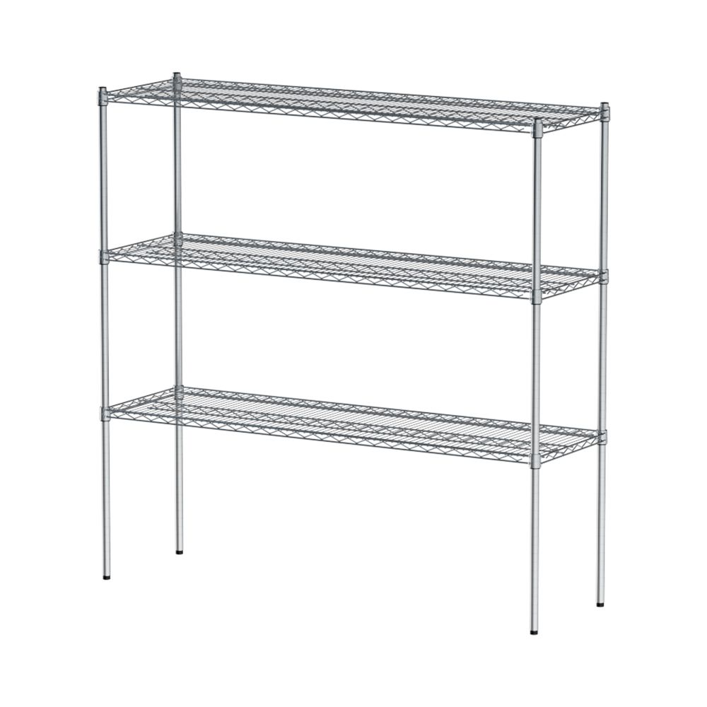 【dayneeds】荷重型 150x45x150公分 三層電鍍(鎖管)波浪架