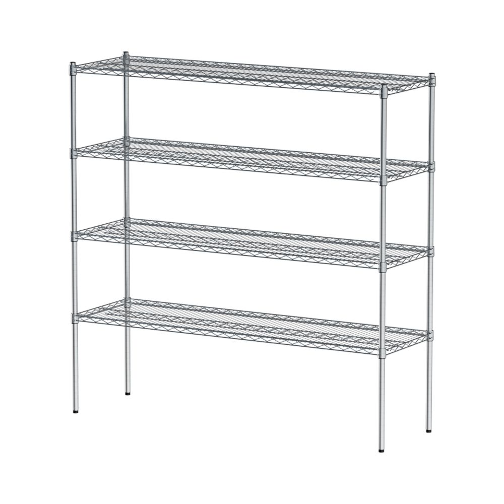 【dayneeds】荷重型 150x45x150公分 四層電鍍(鎖管)波浪架