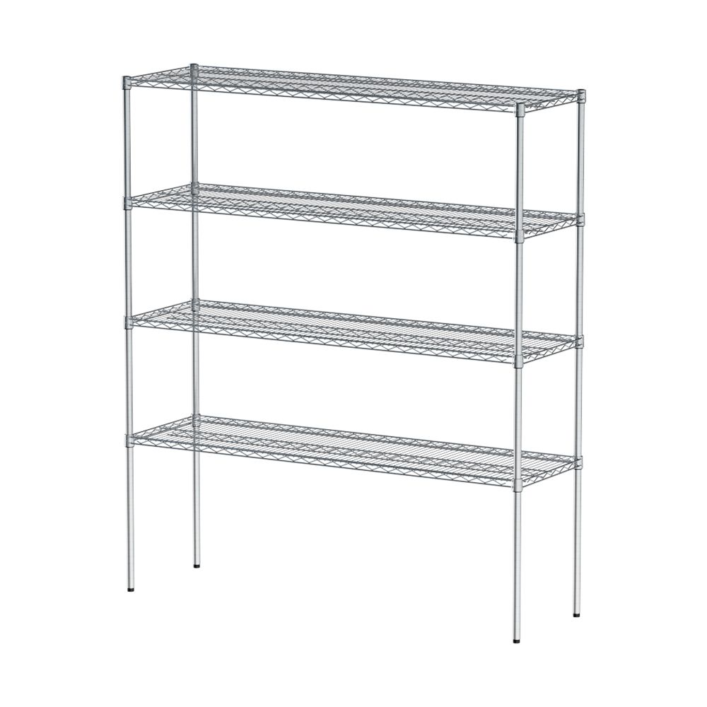 【dayneeds】荷重型 150x45x180公分 四層電鍍(鎖管)波浪架