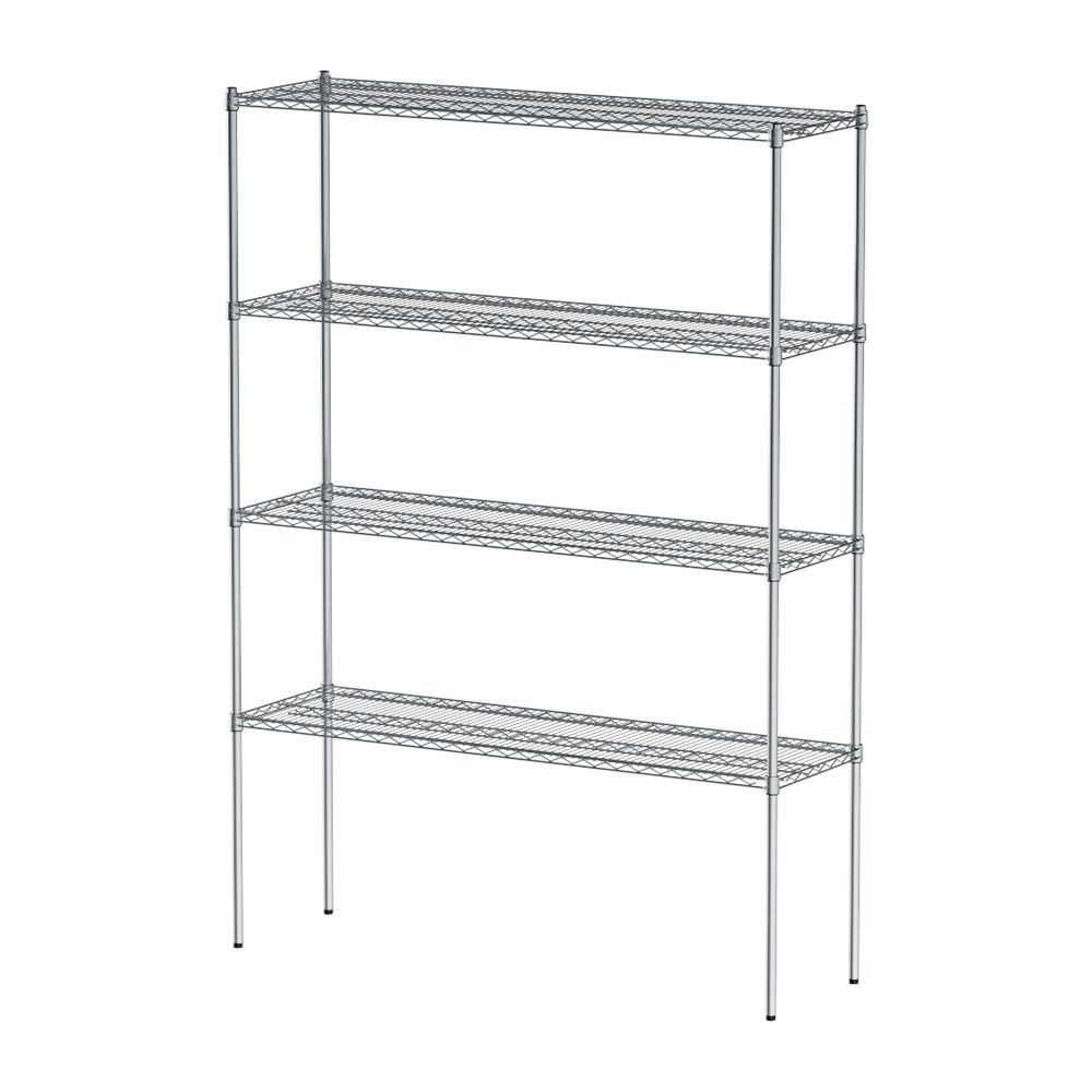 【dayneeds】荷重型 150x45x210公分 四層電鍍(鎖管)波浪架
