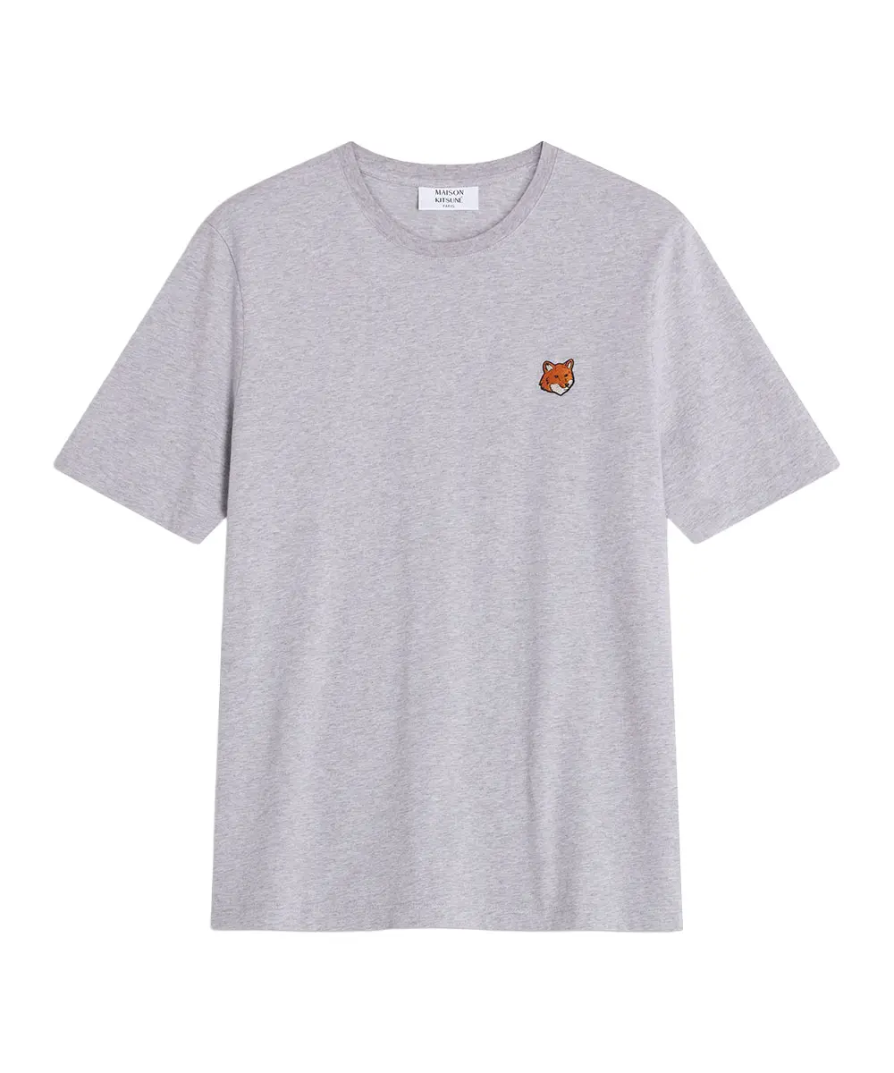 MAISON KITSUNÉ 雲霧灰狐狸頭LOGO經典短TEE_男/中性/ M