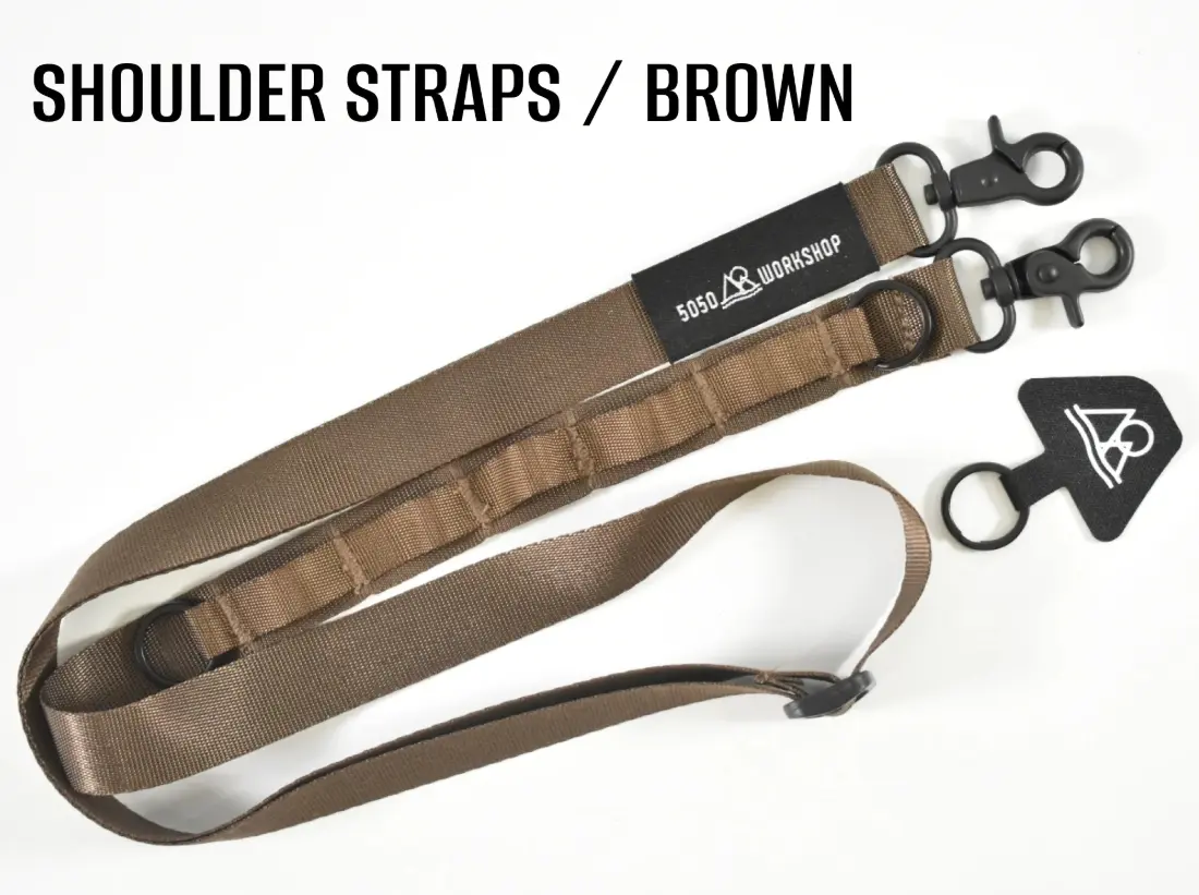 5050WORKSHOP Shoulder Straps肩背帶/ 棕色