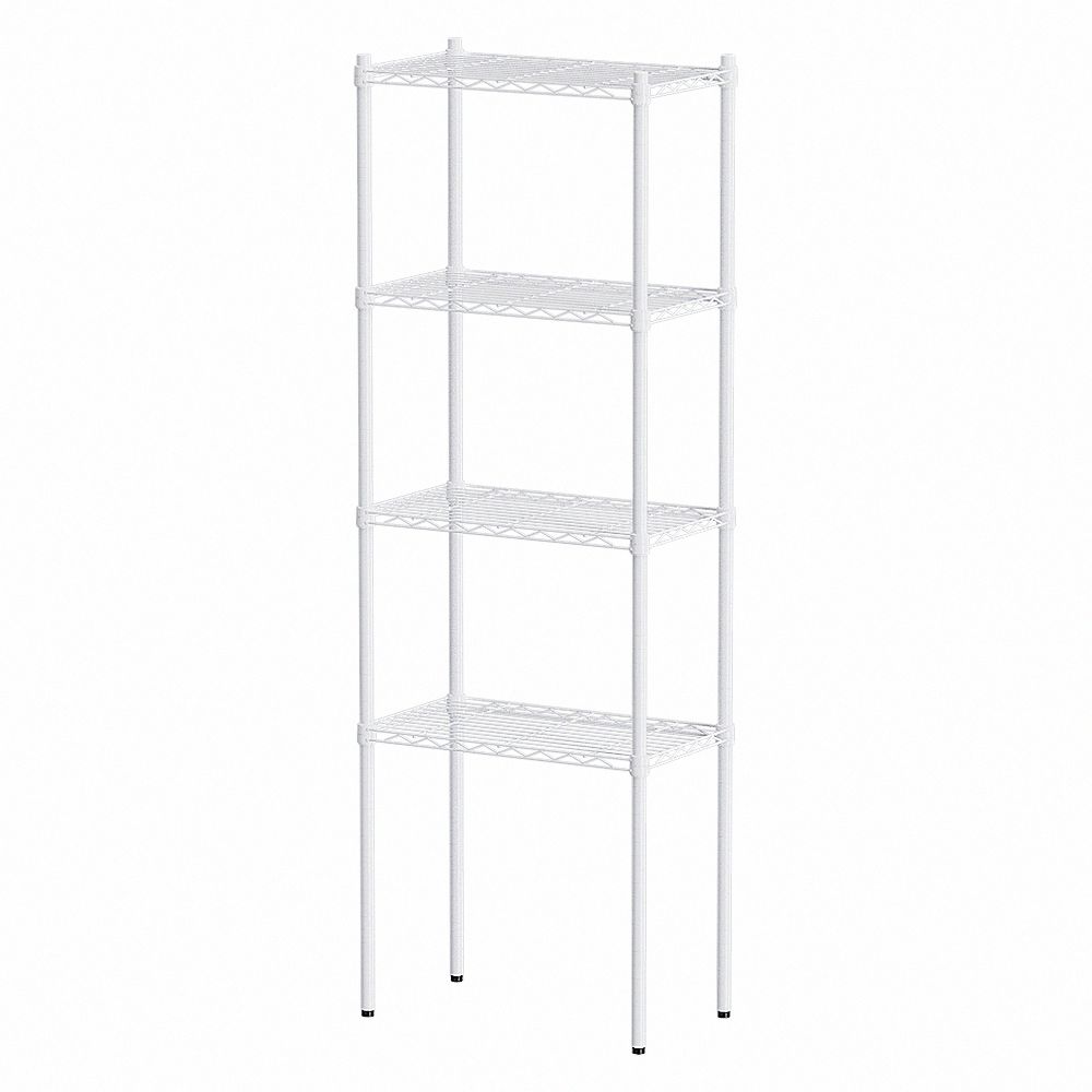 【dayneeds】輕型 60x35x180公分 四層波浪架/ 白色