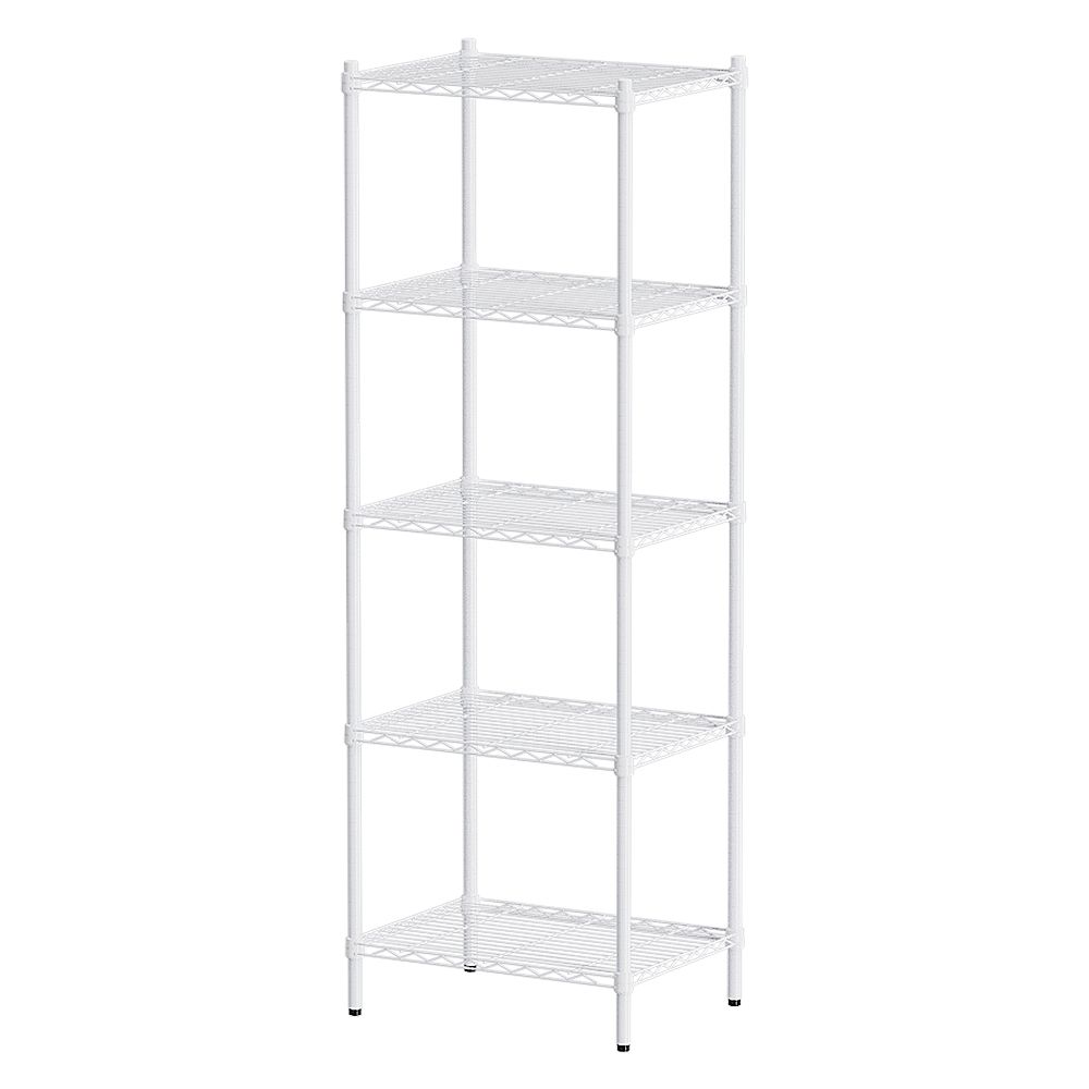 【dayneeds】輕型 60x45x180公分 五層波浪架/ 白色