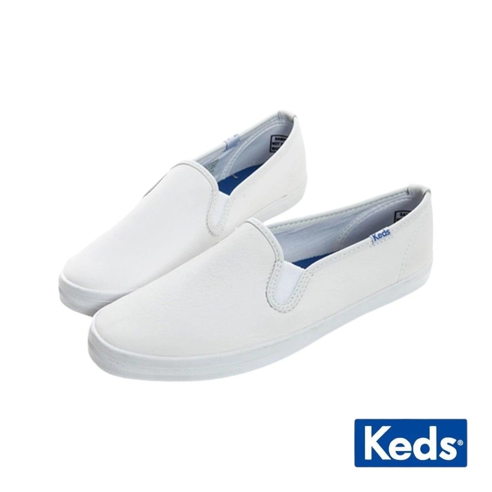 【KEDS】COURTY CORE CHAMPION SLIP ON 經典皮革休閒小白鞋 9191W110018/WH48600/ US8 (25cm)
