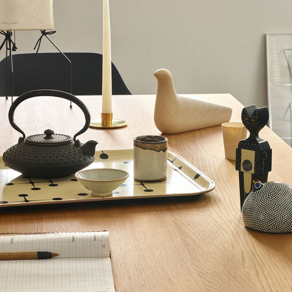 北歐櫥窗/Vitra Classic Trays 設計師印花托盤（白點點、L）