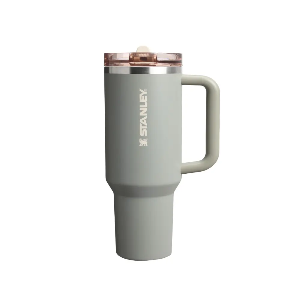 STANLEY防漏吸管隨手杯/ 1.18L/ 鼠尾草灰