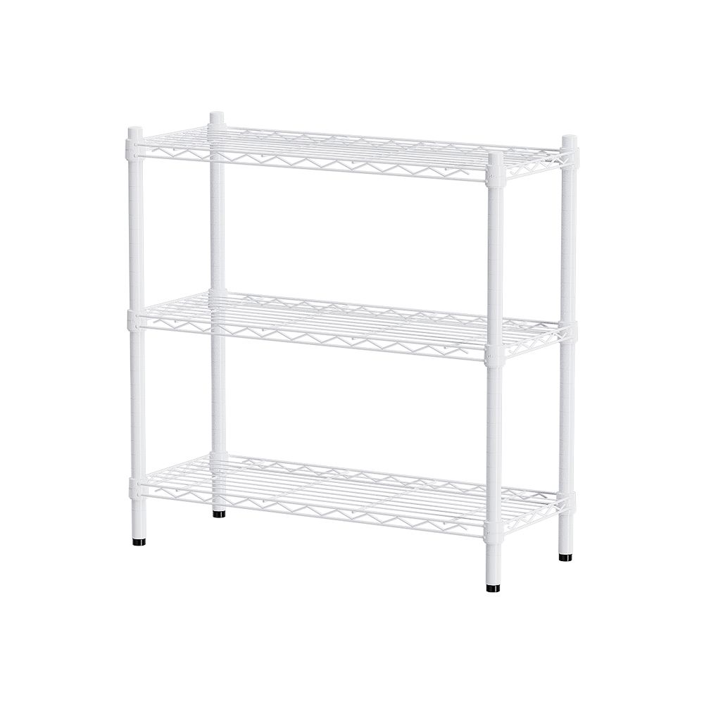 【dayneeds】輕型 76x30x75公分 三層波浪架/ 白色