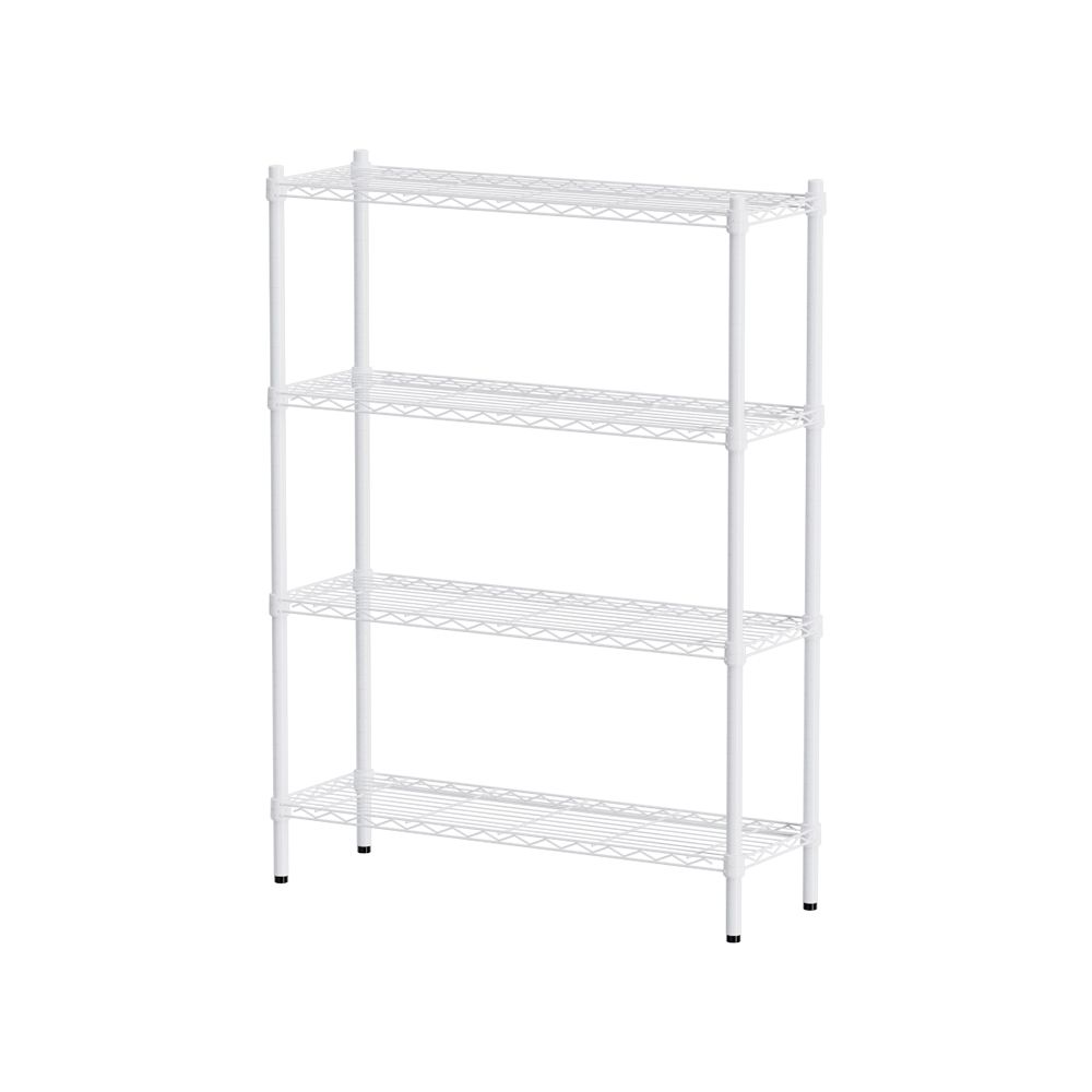 【dayneeds】輕型 90x30x120公分 四層波浪架/ 白色