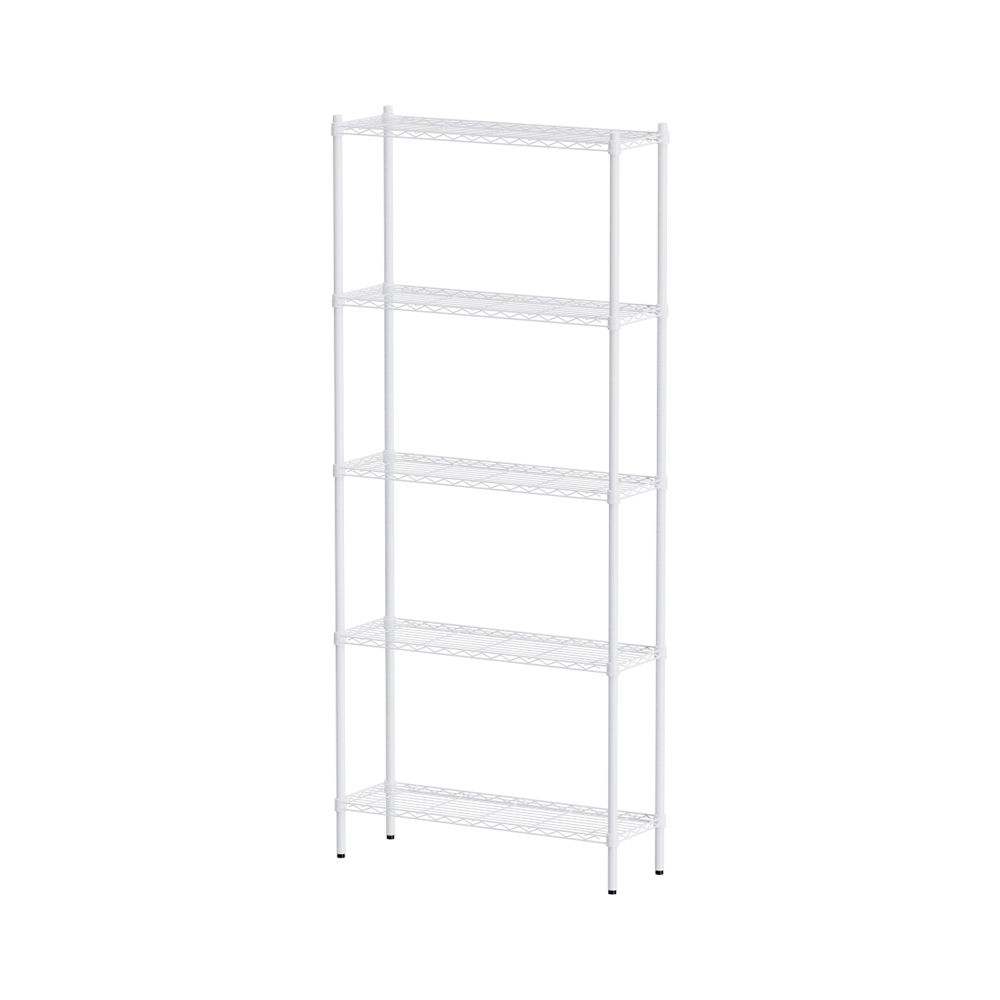 【dayneeds】輕型 90x30x210公分 五層波浪架/ 白色