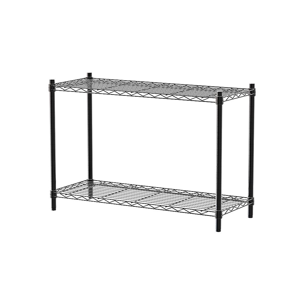 【dayneeds】輕型 90x35x60公分 二層波浪架/ 黑色