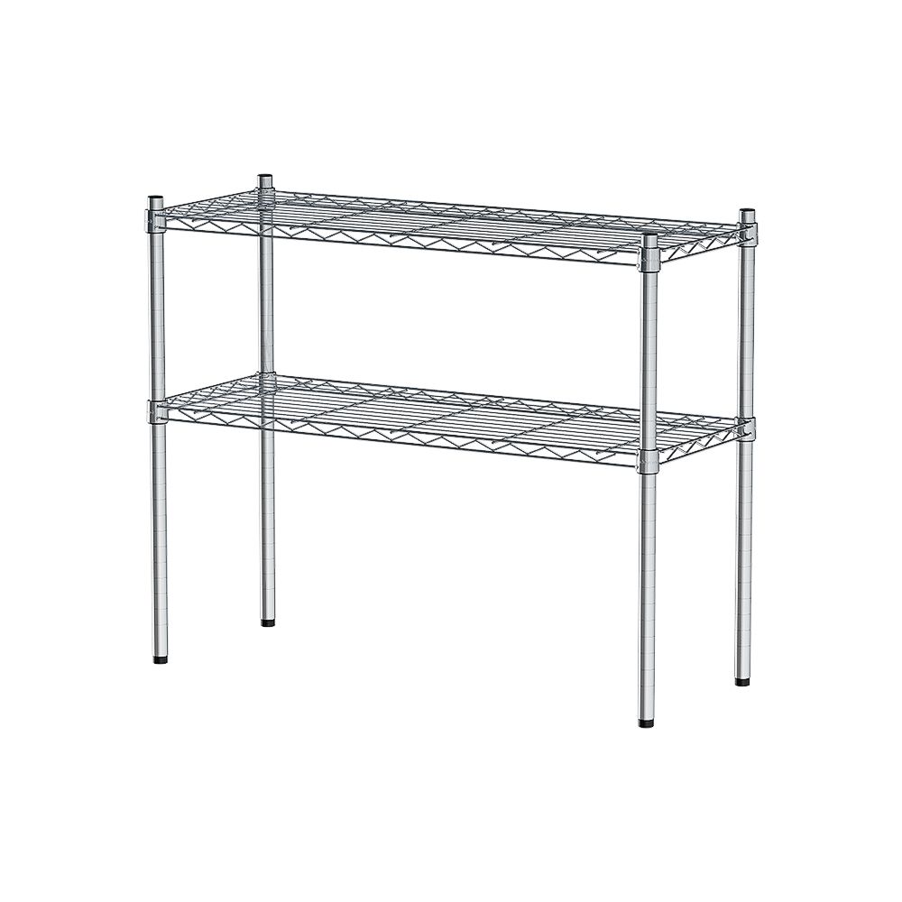 【dayneeds】輕型 90x35x75公分 二層波浪架/ 黑色