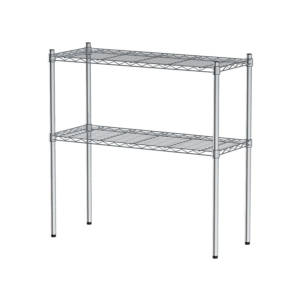 【dayneeds】輕型 90x35x90公分 二層波浪架/ 電鍍