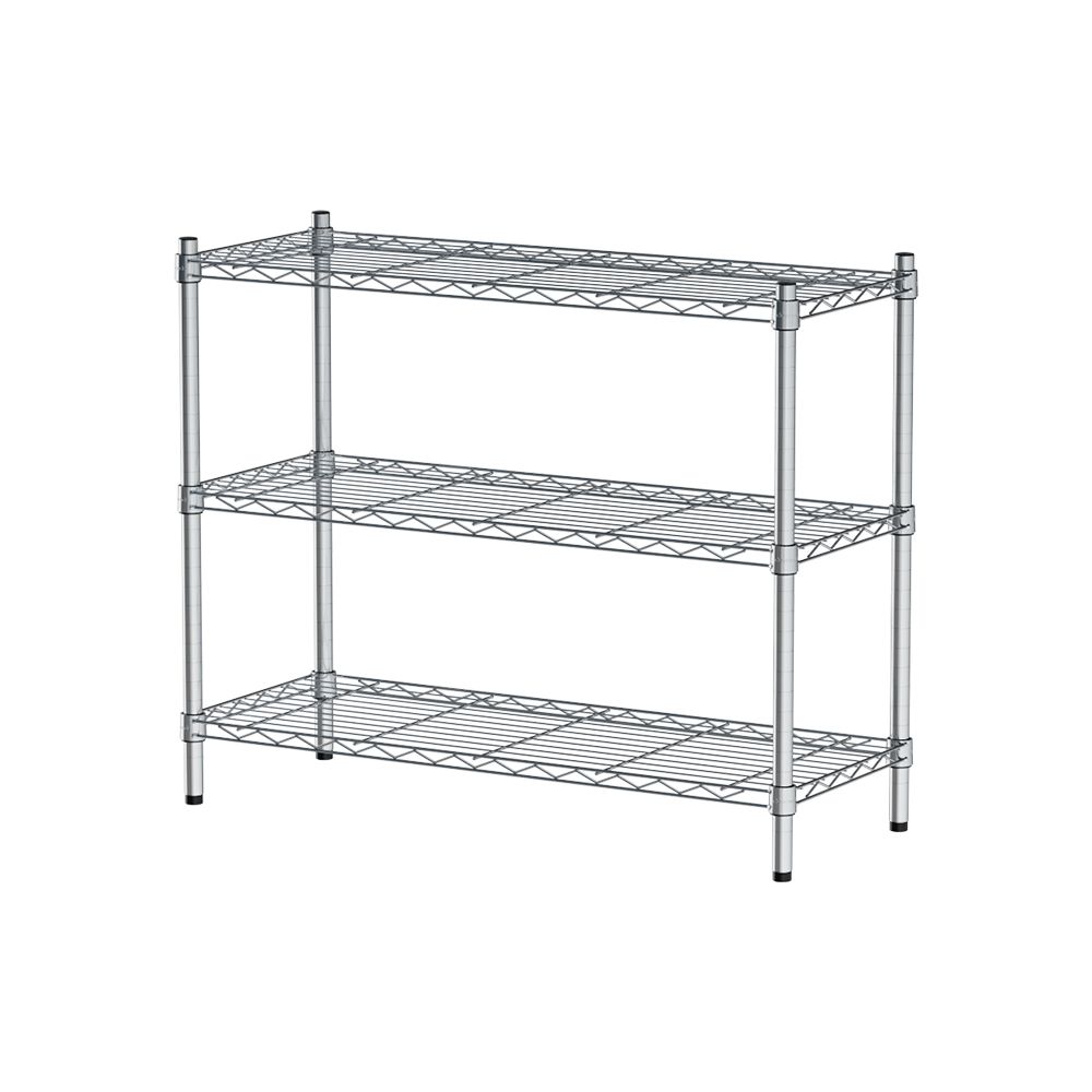 【dayneeds】輕型 90x35x75公分 三層波浪架/ 白色