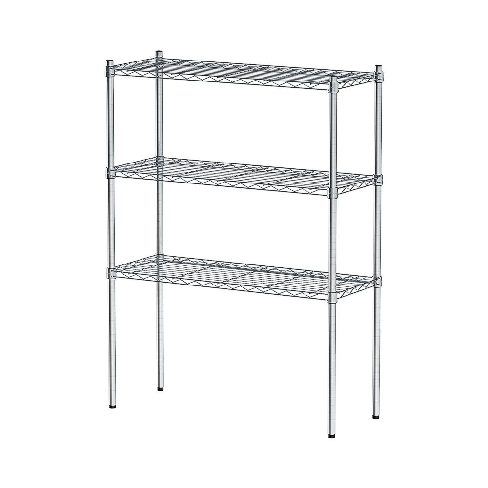 【dayneeds】輕型 90x35x120公分 三層波浪架/ 黑色