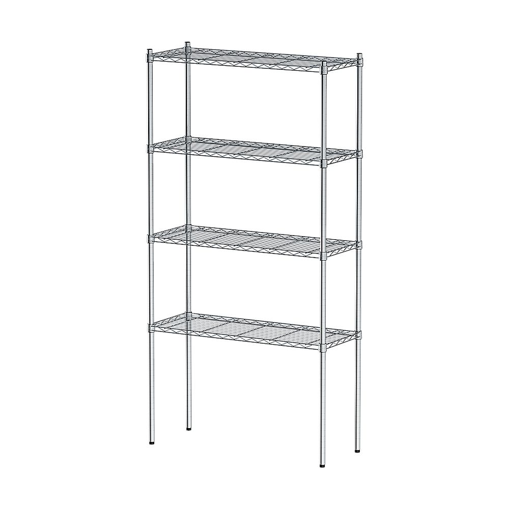 【dayneeds】輕型 90x35x180公分 四層波浪架/ 電鍍