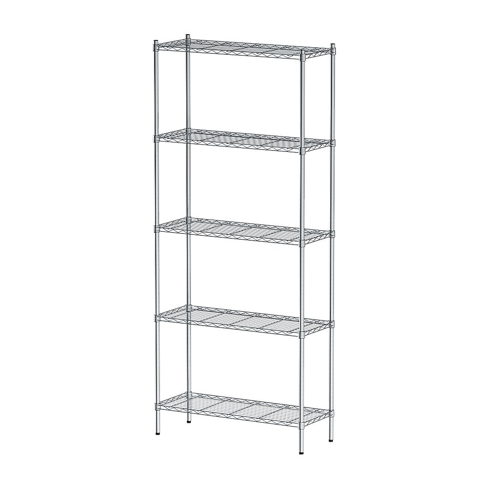 【dayneeds】輕型 90x35x210公分 五層波浪架/ 白色