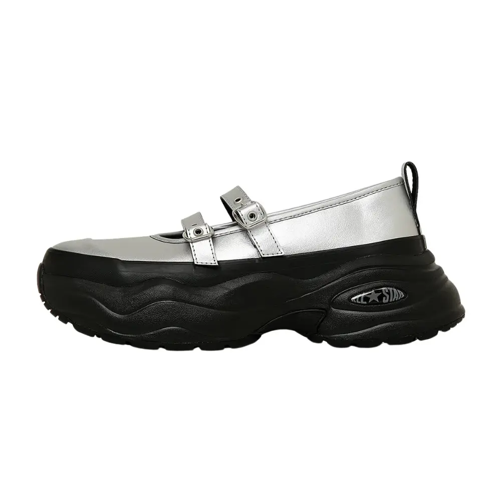 日本限定 Converse ALL STAR SURGETRAINER MJ ST OX 低筒 厚底瑪莉珍鞋/ 銀色/ 預購 22 cm