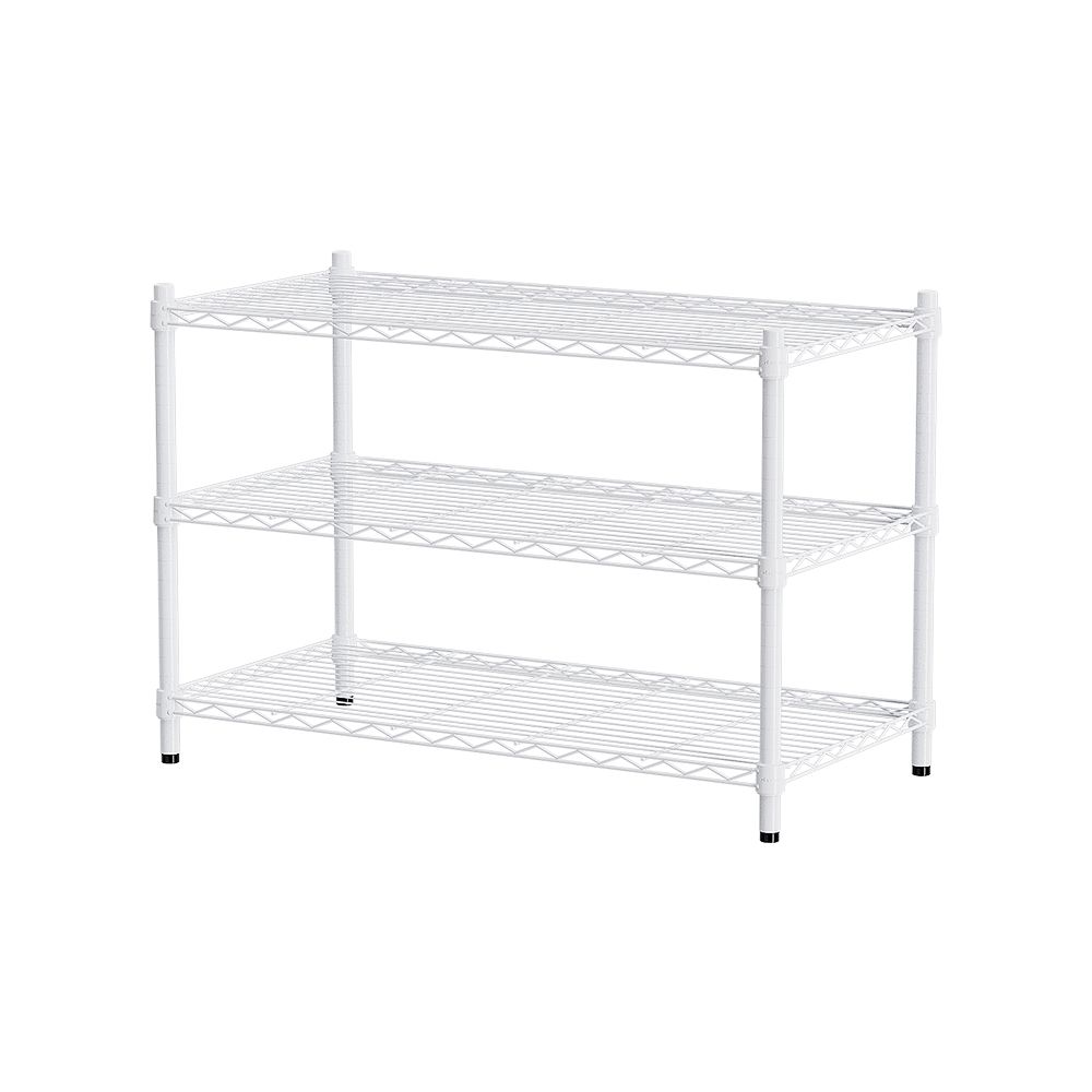 【dayneeds】輕型 90x45x60公分 三層波浪架/ 白色