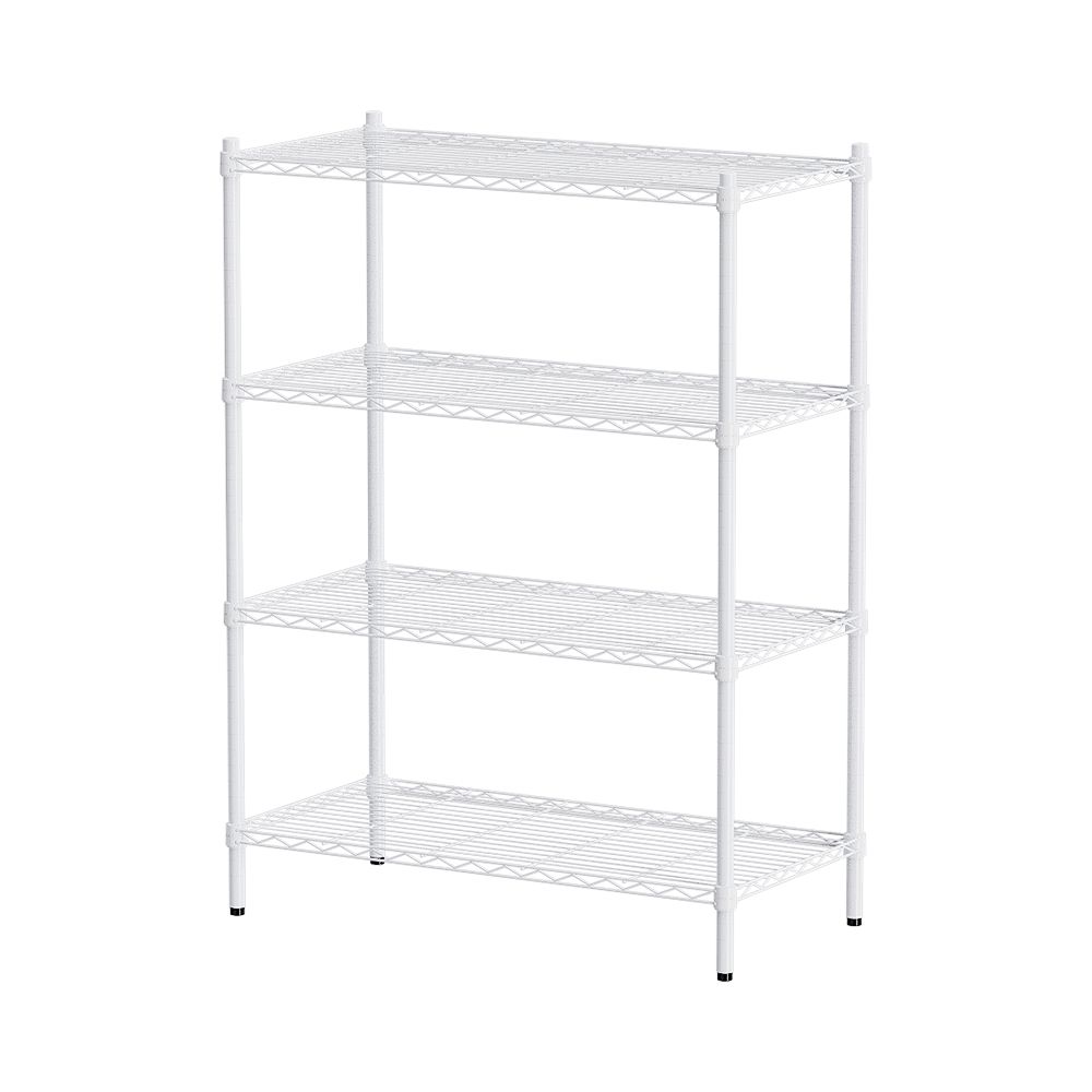 【dayneeds】輕型 90x45x120公分 四層波浪架/ 白色