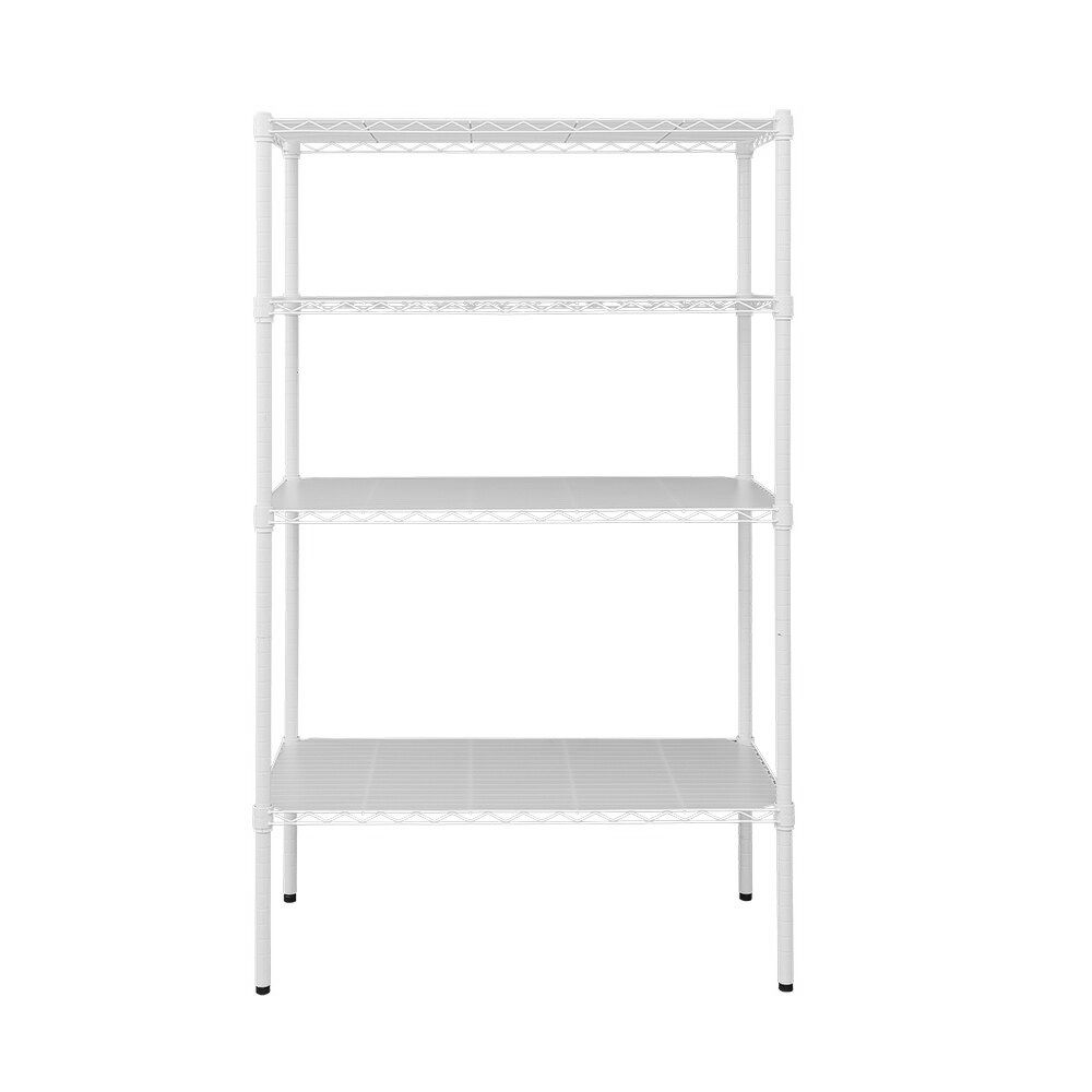 【dayneeds】輕型 90x45x150公分 四層波浪架(含四片PP板)/ 白色