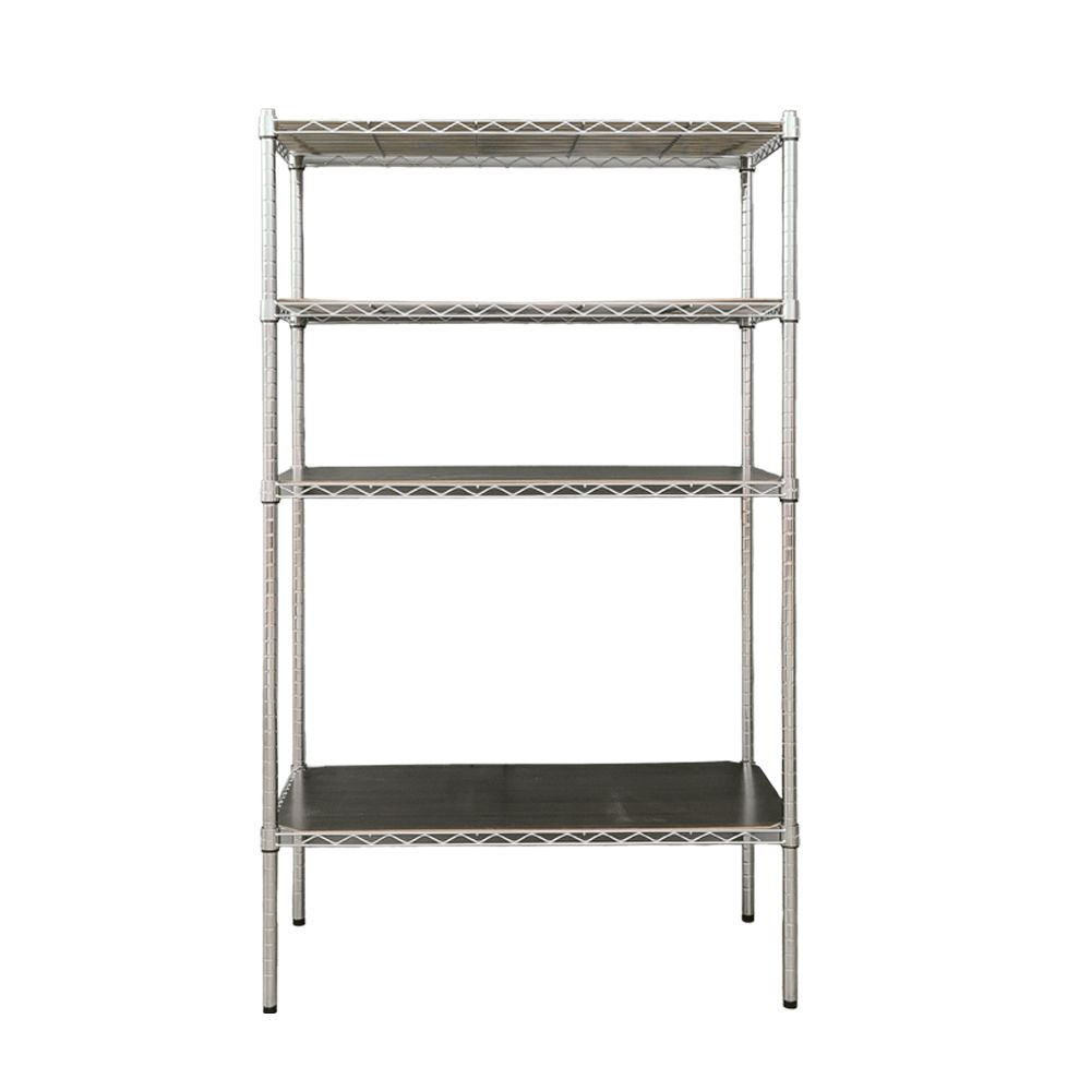 【dayneeds】輕型 90x45x180公分 四層波浪架(含四片木質墊板)