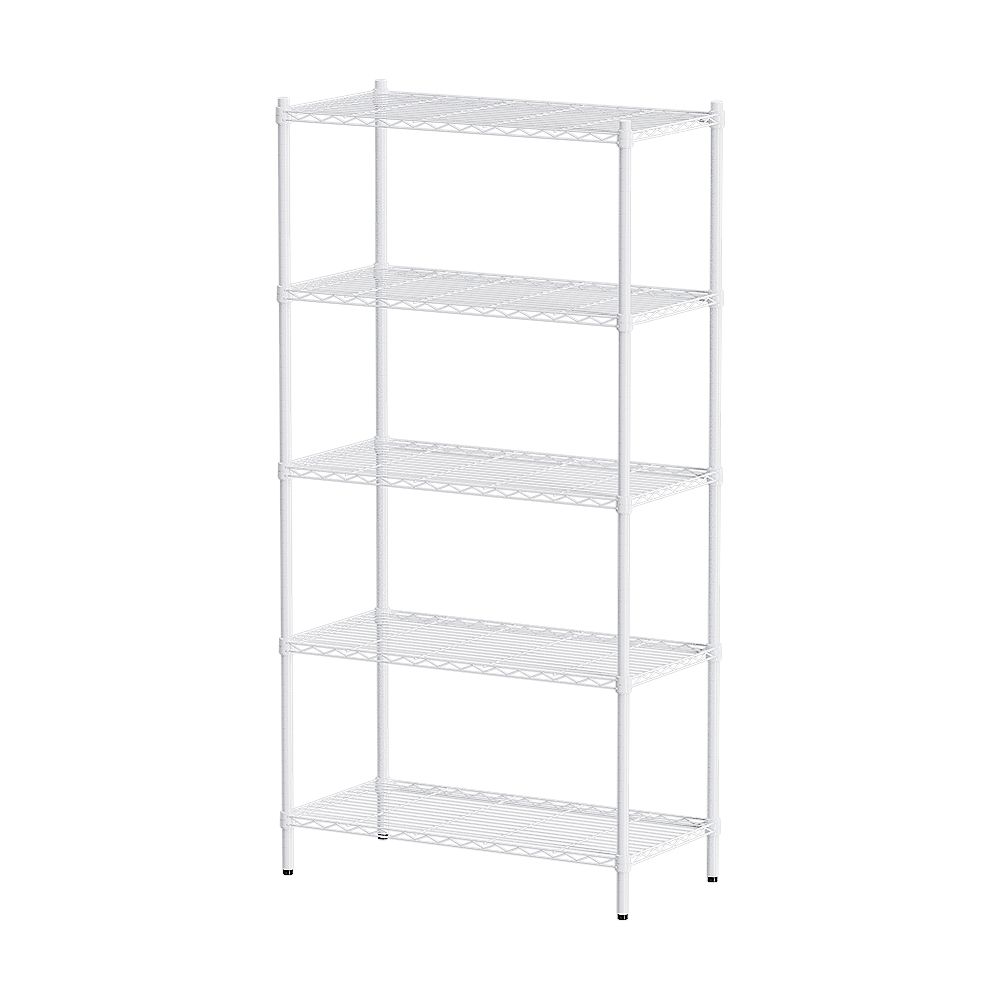 【dayneeds】輕型 90x45x180公分 五層波浪架/ 白色
