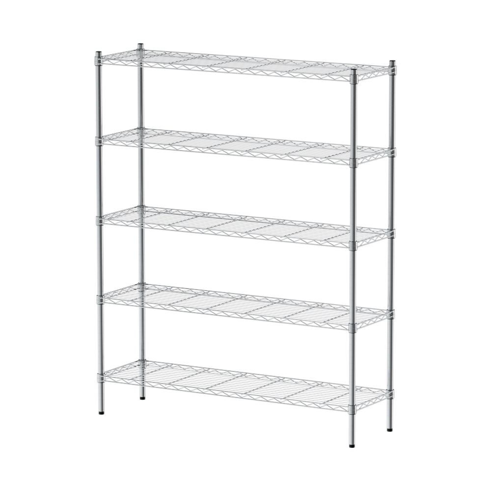 【dayneeds】輕型 120x35x150公分 五層波浪架/ 黑色