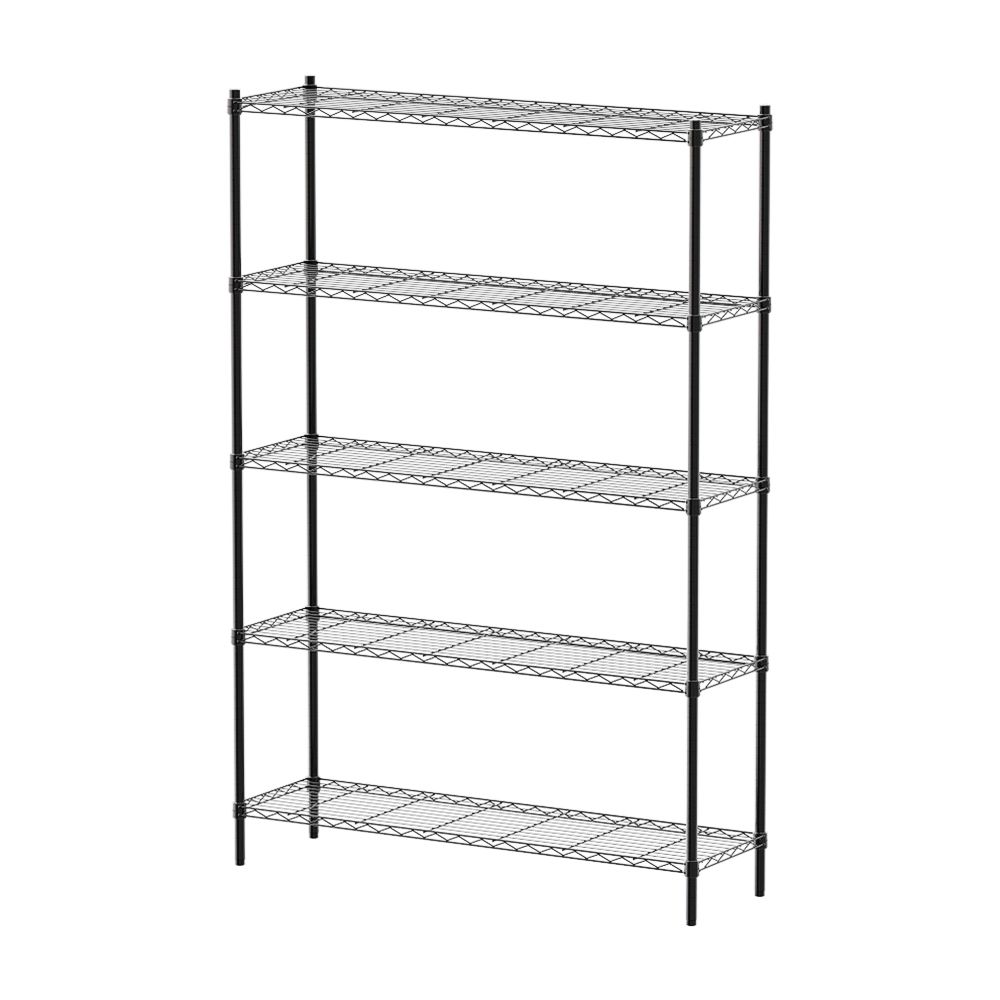 【dayneeds】輕型 120x35x180公分 五層波浪架/ 黑色