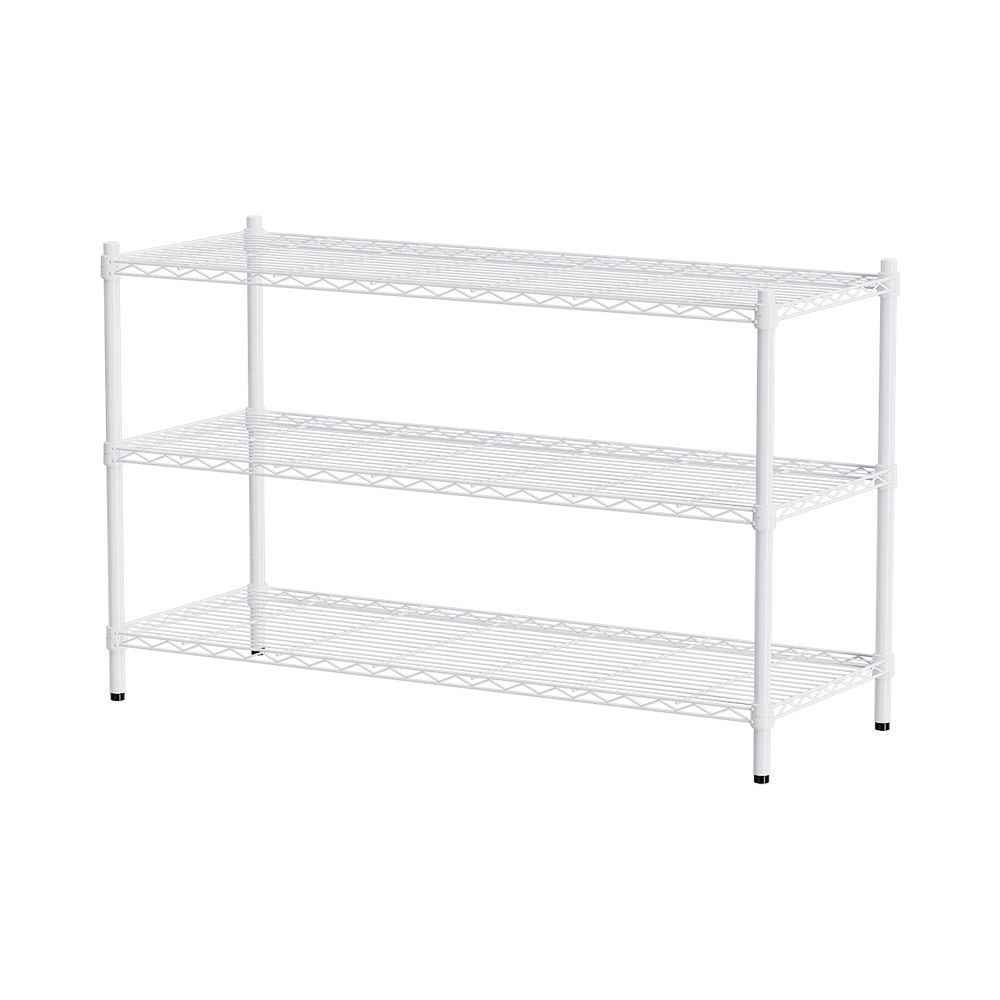 【dayneeds】輕型 120x45x75公分 三層波浪架/ 白色